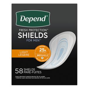 Depend Incontinence Shields for Men, Light Absorbency, (Packaging May Vary)