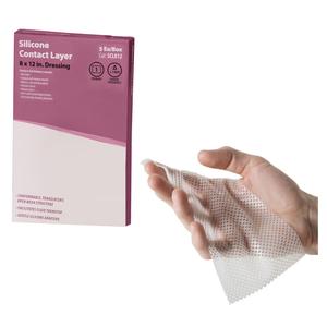 Cardinal Health&trade; Silicone Contact Layer Wound Dressing, 8" x 12"