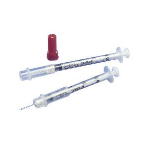 Monoject&trade; Tuberculin Safety Syringes 1mL Capacity with 25G x 5/8" L Needle and Accu-tip&trade;