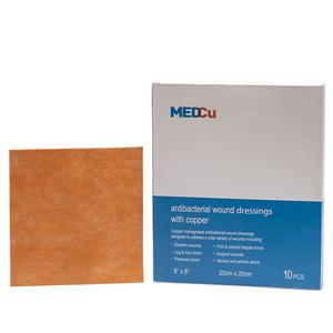 MedCu Non-Adhesive Antibacterial Dressing with Copper Oxide, 8" x 8"