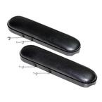 Invacare Desk Length Arm Pads with Screws, Black Vinyl Upholstery