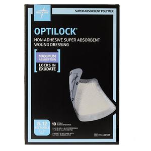 OptiLock Non-Adhesive Super Absorbent Wound Dressing, 8" x 12"