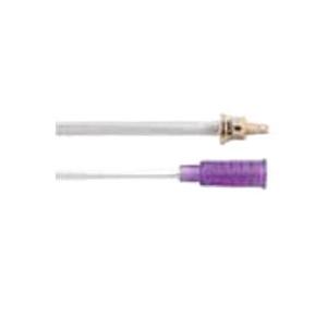 AMT Mini ONE&reg; Bolus Feeding Set 24" L, Straight Connector with Bolus Purple Adapter, Clear Tubing, DEHP free