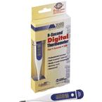 Mabis Digital Thermometer 9-Second Reading, Large, Slim Shape, Waterproof, Rigid Tip