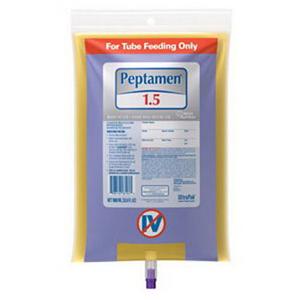 Nestle Healthcare Nutrition Peptamen&reg; 1.5 Complete High-Calorie Elemental Liquid Nutrition 1000mL Bag UltraPak&reg; SpikeRight&trade; 375kCal, Lactose-free, Gluten-free