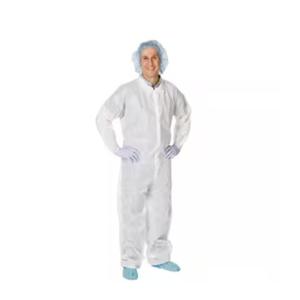 Cardinal Health&trade; Staff Coveralls, Fluid-Resistant, XL, White