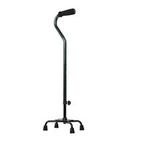 Alex Orthopedic Small Base Quad Cane Green Gray Pebble