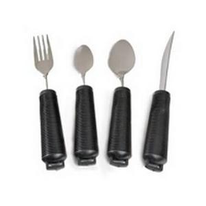Alimed Grip Utensil Set, Black (4 piece) - REPLACES AZ81424