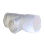 Teleflex Nebulizer Tee Connector/Sensor Tee Adapter, 22mm O.D. x 18mm I.D. x 22mm I.D. Connections Disposable Tee