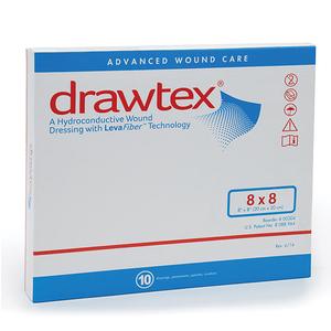 Drawtex&reg; Hydroconductive Wound Dressing 8" x 8", With LevaFiber Technology