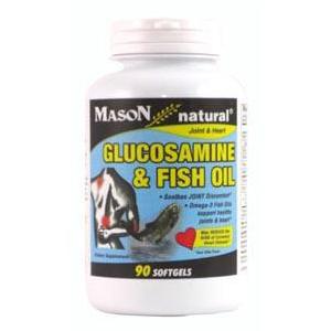 Mason Vitamins Glucosamine and Fish Oil Softgel 90 Count, Soothes Joint Discomfort