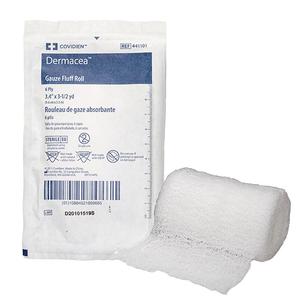 Dermacea Gauze Roll, 3.4 in. x 3.6 yd., 6 ply, Sterile - Replaces 55CFR336S