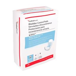 Cardinal Health, Bladder Control Pads, Wings, 4" x 10.75"