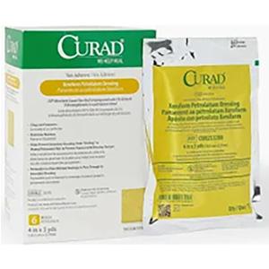 Curad Xeroform Non-Adherent Gauze Dressing, 4" x 3yd