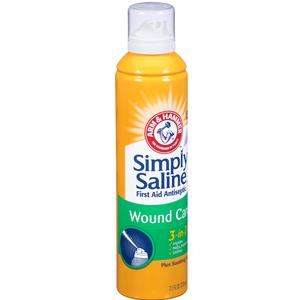 Simply Saline 3-in-1 Wound Wash, Pressurized Saline Spray Can, 7.1 oz