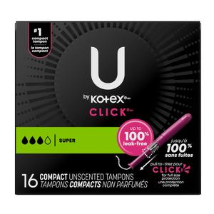 U by Kotex Supreme Premium Compact Tampons, Super, 16 ct, Replaces Item 6951570