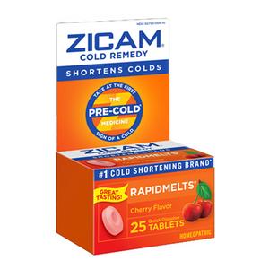 Emerson Zicam&reg; Rapidmelt&reg; Cold Remedy Tablet, Cherry, 25 count