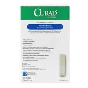 Curad Sterile Petrolatum Gauze Dressing, 3" x 9"