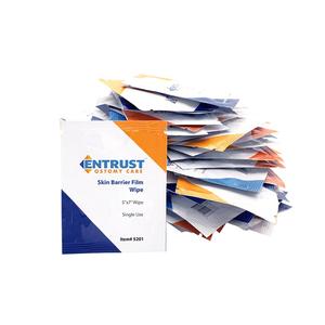 Entrust 5" x 7" Skin Barrier Film Wipes, Alcohol Free, No Sting, 25 Count