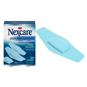 3M&trade; Nexcare&trade; Adhesive Sensitive Skin Bandage, Assorted, Blue