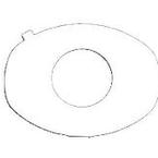 Hypalon&reg; Mini/Large Rubber Faceplate 1-1/4" Opening, 2-3/4" OD, White, Flat