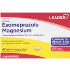Leader 24 Hour Acid Reducer, 20mg Delayed-Release Tablets, 42 ct (Compare To Nexium 24 Hour)