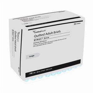 Cardinal Health, Quilted Adult Briefs, Wings™ Extra, Large, 45" - 58"