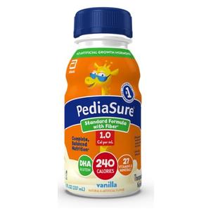 PediaSure 1.0 Cal with Fiber, Vanilla, 8 fl oz Institutional Bottle - REPLACES 5267403