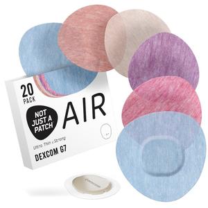 Not Just A Patch Air Patches for Dexcom G7 and Stelo, Multicolor, 20 ct