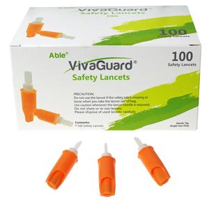 Able® VivaGuard®&nbsp;Safety Lancets, 28G, (100 count)