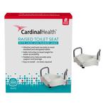 Cardinal Health&trade; Raised Toilet Seat, with Lock and Padded Arm, 300 lb Capacity, 4.8"