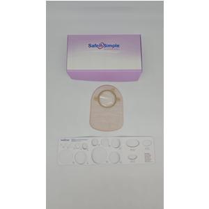 Safe N Simple 8" Closed 2-Piece Pouch, Beige, 70mm, 2-3/4" Flange With Belt Tabs