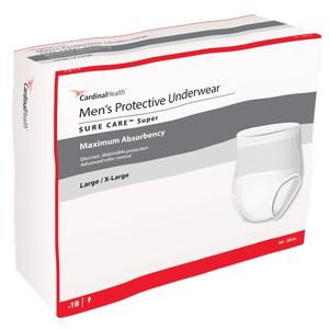 Cardinal Health, Men's Protective Underwear, Sure Care™ Super, Large/X-Large, 45" - 58"