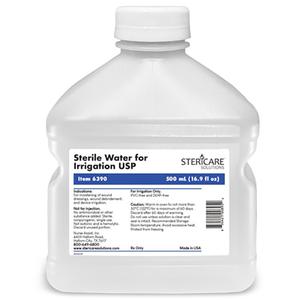 Nurse Assist USP Sterile Water for Irrigation, Square Bottle, Break Band Cap, 500 mL - REPLACES WE6290