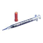 Monoject&trade; SoftPack Insulin Syringe with 29G x 1/2" L Needle and Accu-tip&trade; Flat Plunger Tip 1/2mL