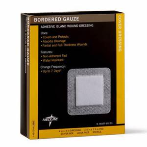 Medline Bordered Gauze 4" x 4" - Replaces 60MSC3244Z