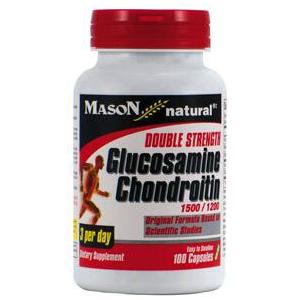 Mason Vitamins Glucosamine Chondroitin 1500/1200 Double Strength Capsule 100 Count, 3 Per Day