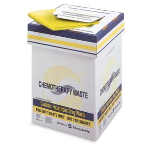 ChemoPlus&trade; Chemo Soft Waste Corrugated Container 20 gal, 4 mil Thickness, Yellow