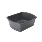 Medline Industries Rectangular Wash Basin 8 qt, 13-1/4" L  x 10" W x 3-3/4" D, Graphite/Mauve, Plastic