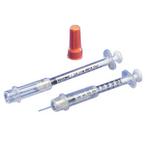 Monoject&trade; Insulin Safety Syringe with 29G x 1/2" L Needle and Accu-tip&trade; Flat Plunger Tip 1mL
