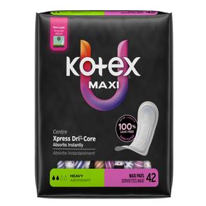 Kotex Maxi Pads, Heavy Absorbency, 42 ct - REPLACES 6903906 and 6949062