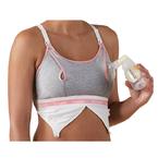 Clip and Pump Hands-Free Nursing Bra Accessory, Dove Heather, Medium