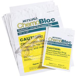 Kendall Safelock&trade; Chemo Transport Bag, 4mL Thick, Latex-Free, 12" x 15"