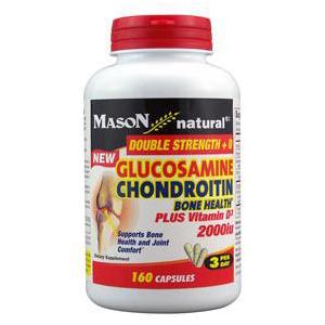 Mason Vitamins Glucosamine Chondroitin Plus 2000 IU Vitamin D3 Capsule 160 Count