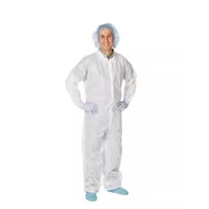 Cardinal Health&trade; Staff Coveralls, Fluid-Resistant, 2XL, White