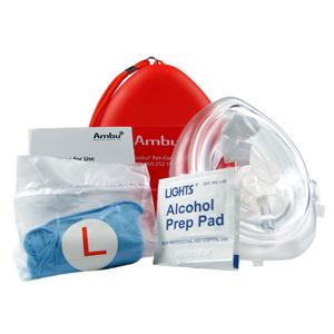 Acme AMBU&reg; EMT Grade CPR Mask Kit, with Two Nitrile Exam Gloves, Two Antiseptic Wipes