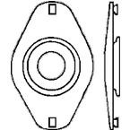 Convert-A-Pouch&reg; Convex Plastic Rigid Faceplate 1" Opening, 3" OD
