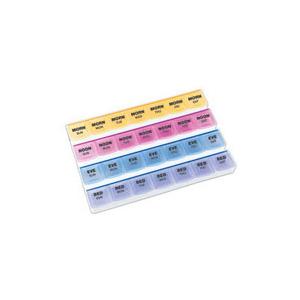 Apex 7-Day Mediplanner, 28 Color-Coded Compartments