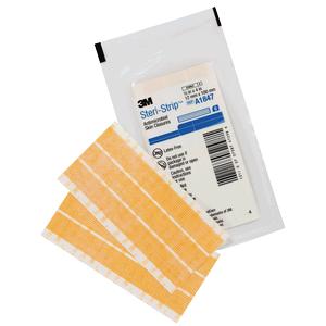 3M Steri-Strip&trade; Antimicrobial Skin Closure Strip, Adhesive, 4" x 1/2" (12mm x 100mm)