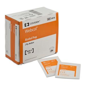 Kendall Webcol&trade; Alcohol Preps Wipe, Medium, 2 ply, 1's - REPLACED BY 55WAPM